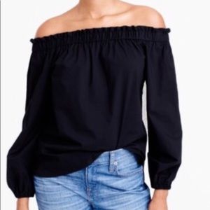 Black off the shoulder top